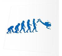 JINTORA Autocollant pour voitures - Evolution plongée sous-marine - 190x60mm - Tuning - Vitre arrière - Camion - Moto - ordinateur portable - fenêtre- bleu