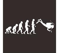 JINTORA Autocollant pour voitures - Evolution plongée sous-marine - 190x60mm - Tuning - Vitre arrière - Camion - Moto - ordinateur portable - fenêtre- blanc