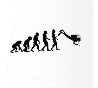 JINTORA Autocollant pour voitures - Evolution plongée sous-marine - 190x60mm - Tuning - Vitre arrière - Camion - Moto - ordinateur portable - fenêtre- noir