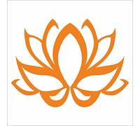 JINTORA Autocollant pour voitures - Fleur de lotus nénuphar - 131x99 mm - JDM - Die cut - Voiture - vitre - ordinateur portable - fenêtre - jaune