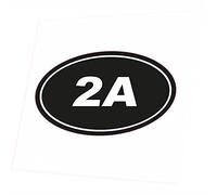 JINTORA Autocollant Voiture - 2A Pro - Second Amendment Oval - 200x120mm - Sticker pour Voiture Tuning - Résistant aux intempéries - Vinyle Durable - Facile à Coller - Accessoire déco Original