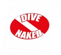 JINTORA Autocollant Voiture - Dive Naked Scuba Diving - 3X 30x20mm - Sticker pour Voiture Tuning - Résistant aux intempéries - Vinyle Durable - Facile à Coller - Accessoire déco Original