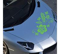 Jintora - Autocollant voiture Élément De Rangement Luna 40cm x 30cm Vert Lime - Sticker auto résistant intempéries en vinyle - Facile à coller sur carrosserie vitre pare-chocs Accessoire déco véhicule
