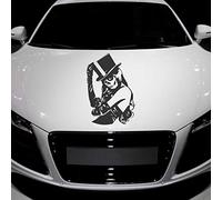 JINTORA - Autocollant Voiture Fille De Crâne Gothique 88cm x 60cm Noir - Sticker Auto résistant intempéries en Vinyle - Facile à Coller sur carrosserie vitre Pare-Chocs Accessoire déco véhicule