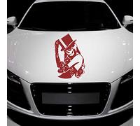 JINTORA - Autocollant Voiture Fille De Crâne Gothique 88cm x 60cm Pourpre - Sticker Auto résistant intempéries en Vinyle - Facile à Coller sur carrosserie vitre Pare-Chocs Accessoire déco véhicule