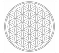 JINTORA Autocollant Voiture - Fleur de l'arbre de la Vie - 99x99 mm - Argent - Sticker pour Voiture Tuning - Résistant aux intempéries - Vinyle Durable - Facile à Coller - Accessoire déco Original