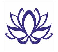 JINTORA Autocollant Voiture - Fleur de Lotus nénuphar - 131x99 mm - Bleu - Sticker pour Voiture Tuning - Résistant aux intempéries - Vinyle Durable - Facile à Coller - Accessoire déco Original