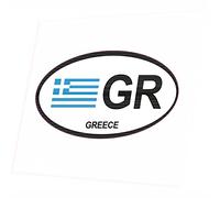 JINTORA Autocollant Voiture - Greece Country Code Euro Drapeau - 200x123mm - Sticker pour Voiture Tuning - Résistant aux intempéries - Vinyle Durable - Facile à Coller - Accessoire déco Original
