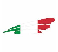 Jintora - Autocollant voiture Italie - 100 x 32 mm - 3 bandes drapeau - Sticker auto résistant intempéries en vinyle - Facile à coller sur carrosserie vitre pare-chocs Accessoire déco véhicule