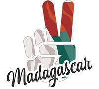 JINTORA - Autocollant Voiture Madagascar - Victory - Victoire 16x14 cm - Sticker Vinyle résistant intempéries - Décoration Originale pour carrosserie, Casque ou PC Portable