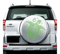 JINTORA - Autocollant Voiture Tortue Rétro 60cm x 66cm Vert Lime - Sticker Auto résistant intempéries en Vinyle - Facile à Coller sur carrosserie vitre Pare-Chocs - Accessoire déco Original véhicule