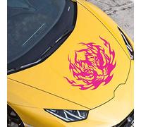 JINTORA - Autocollant Voiture Tribu De Tigre 50cm x 43cm Pink - Sticker Auto résistant intempéries en Vinyle - Facile à Coller sur carrosserie vitre Pare-Chocs - Accessoire déco Original véhicule