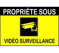 Jintora - Autocollants - propriéte sous vidéo surveillance - 300x200mm