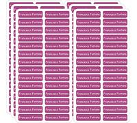 JINTORA - Étiquettes Autocollantes Personnalisées 36x7 mm - 300 pièces pour Stylos, Boîtes, Objets École, Crèche, Maternelle - Fond Violet - Stickers Nom Durables pour Enfants, Marquage Facile