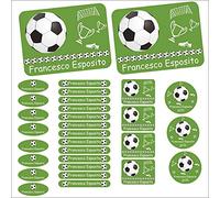 JINTORA Étiquettes Autocollantes Personnalisées - 69 Stickers Nom Enfants Football pour Crèche, École, Maternelle - Stylos, Boîtes, Objets, Fournitures Scolaires - Impression Prénom Durable