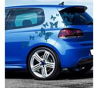 JINTORA Sticker - Autocollant De Voiture - Noeud Butterfly avec Autocollants de Voiture, 14 pièces 60cm x 30cm Bleu de Signal - réglage Lunette arrière Voiture - Style de Voiture