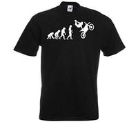 JINTORA T-Shirt - Chemise Homme Noir - Taille L - Evolution Motocross Moto - JDM - Die Cut - pour la fête Carnaval Travail et Loisirs