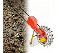 JINTVO Semoir De Jardin en Rangs, Profondeur De Semis Réglable De 6,5 À 7,5 cm, Un Embout pour 1 À 2 Graines, pour Le Semis De Maïs, Soja, Haricots Mungo Et Tournesol