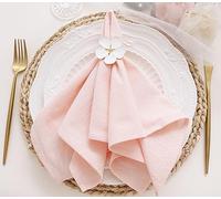 JINVASE Lot de serviettes de table en tissu pour dîner, 100 % lin de coton doux, lavables, serviettes d'automne avec bords ourlés pour décorations de mariage, fêtes familiales, 40,6 x 40,6 cm, (lot de