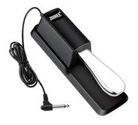 JINWEE Pédale de sustain pour piano numérique et clavier avec interrupteur de polarité compatible avec la plupart des claviers numériques, Yamaha, Casio et MIDI (noir)