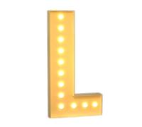 JINXED 70 cm Lettres Lumineuses LED Sign Marquee Lettres avec Lumières Alphabet Lampe Allumant Mots Debout A - Z Mariage Anniversaire Fête Bar Décoration Murale (Color : Letter L, Size : 70CM)
