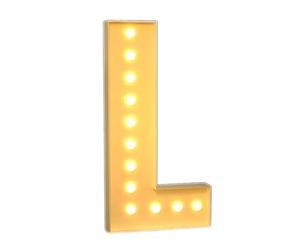 JINXED 70 cm Lettres Lumineuses LED Sign Marquee Lettres avec Lumières Alphabet Lampe Allumant Mots Debout A - Z Mariage Anniversaire Fête Bar Décoration Murale (Color : Letter L, Size : 70CM)