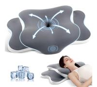 JINXIA Oreiller Ergonomique Cervical,Coussin Cervicales pour Soulager Les Douleurs Cervicales,aux épaules,Oreiller Ergonomique de Soutien Cervical pour Dormeurs sur Le Côté,Le Dos ou Le Ventre,Gris
