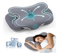 JINXIA Oreiller Memoire Forme pour Tous Les Types de Dormeurs, Oreiller Orthopédique Ergonomique pour Soulager Les Douleurs au Cou et aux Épaules, Oreiller Cervical avec Taie d'oreiller Amovible