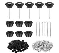 JINXIAN 120 Pièces 30mm Clou Beton avec 120 Pièces Rondelles D'étanchéIté Clou membrane de fondation Clous Protection Soubassement pour Murs de Cave ou Parterres