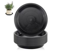 JINXIAN 18 Pièces Noir Plant Saucers 14 cm Coupelle Plastique Plante | urable Sous Coupe Pot De Fleur pour Balcon Salon Jardinage Hydroponique Maison Pot De Fleur