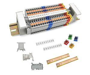 JINXIAN Bornier Rail DIN PT2.5TWIN Kit One In Two Out de Bornier Electrique