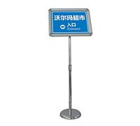 Jinxin-Fournitures de bureau Porte-Affiche réglable en Acier Inoxydable A4 / A3 avec Support for enseigne en Acier Inoxydable, Argent, Base Ronde (Size : A3)
