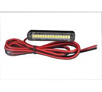 JinXiu 1x Lampe de plaque d'immatriculation LED universelle pour moto avec 15 LED blanches 3528