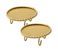 JINXIU-LI Socle pour Bougie Bougeoir de Noël en Fer doré, 2 pièces, for Bougies Coniques Idées de Cadeaux pour Une fête « Mes Coups de cœur