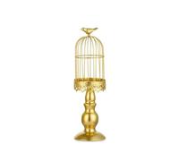 JINXIU-LI Socle pour Bougie Bougeoir en Fer, Centre de Table, décorations Table Idées de Cadeaux pour Une fête « Mes Coups de cœur(Gold-Tall)