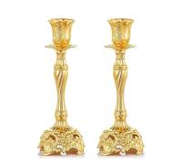 JINXIU-LI Socle pour Bougie Ensemble de 2 Chandeliers Table avec Motif Fleurs en Pierres précieuses Idées de Cadeaux pour Une fête « Mes Coups de cœur