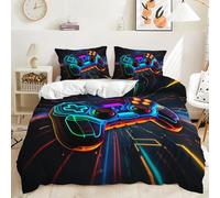 JINXIUJIASI Gamer Housse De Couette 220X240 Gaming 1/2 Personne Parure De Lit Enfant Microfibre Douce ImpriméE en 3D avec Fermeture éClair pour GarçOn Adolescent Adulte Decoration Chambre