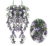 JINXM 2 Pièces Lierre Artificielle Plantes Guirlande Vigne Faux Plastique Feuilles pour Décoration de Maison ou de Bureau(Mauve)