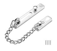 JINXM Serrure de Chaîne de Porte Protège-porte de la Chaîne avec Serrure à Ressort Anti-vol Acier Inoxydable Argent