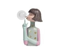 jinyi2016SHOP Artisanat Lumière Luxe Bubble Girl Décoration Simple Moderne Salon Salon Chambre à Coucher Table de Chevet Decoration Lampe de Table créative Sculpture de Salon (Color : Brown Hair)