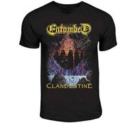 JINYIHOUSE Entombed Clandestine Death Metal T-Shirt Men Black 3XL