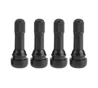 JINYINGHUA 4 pcs Noir TR438 Snap-in En Caoutchouc Tubeless Pneu Roue De Voiture Valves De Pneu Avec Dust Caps Accessoires De Voiture
