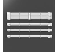 JINYINGHUA Câble d'alimentation for châssis ATX 24 Broches 6 + 2 Broches 12 + 4 Broches 4 + 4 Broches, rallonge tressée, Adaptateur de Carte Graphique PCIe(M24p+vgc8p*3 White)