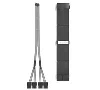 JINYINGHUA Câble d'alimentation for châssis ATX 24 Broches 6 + 2 Broches 12 + 4 Broches 4 + 4 Broches, rallonge tressée, Adaptateur de Carte Graphique PCIe(M24p+40+vgc12+4p 4 * 8 Black)