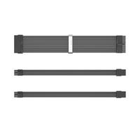 JINYINGHUA Câble d'alimentation for châssis ATX 24 Broches 6 + 2 Broches 12 + 4 Broches 4 + 4 Broches, rallonge tressée, Adaptateur de Carte Graphique PCIe(M24p+vgc16p Black)