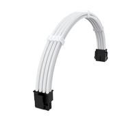JINYINGHUA Câble d'extension Rotatif for Carte mère 8 Broches, câble réseau tressé Blanc 18 AWG, Fil de cuivre avec Peigne