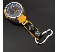 JINYISI Altimètre, altimètre pour la randonnée, altimètre thermomètre boussole mousqueton 4 en 1 multifonction baromètre, baromètre pour l'extérieur