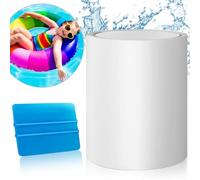 JINYJIA Kit Reparation Piscine,Rustine Piscine sous l'eau,Ruban Adhésif Transparent 10cm x 150cm,Kit de Réparation pour Surfaces de Piscine,Lits d'eau,Matelas Pneumatiques,etc.