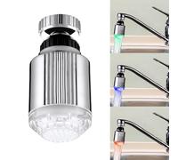 JINYOMFLY Embout Robinet Cuisine LED, Mousseur de Robinet avec LED, 3 Couleurs qui Changent avec la Température, Embout de Robinet Lumineux à LED Rotatif, M22/M24