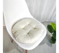 JINYOU Coussin d'assise Rond en Lin coloré, Confort réglable, Grand Coussin Rond for Adultes, Coussin de Sol for la méditation et Le Salon, Doux(14,40X40cm)